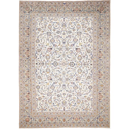 Tappeto Kashan Persia bianco grigio 308x430