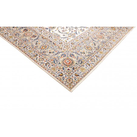 Tappeto Kashan Persia bianco grigio 308x430