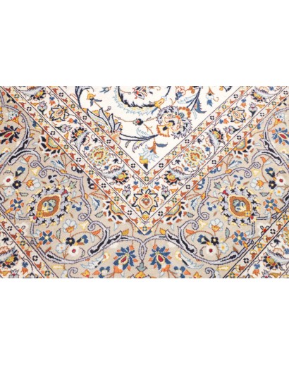 Tappeto Kashan Persia bianco grigio 308x430