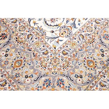 Tappeto Kashan Persia bianco grigio 308x430