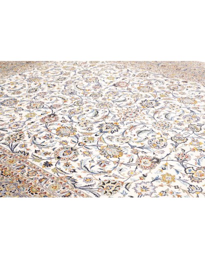 Tappeto Kashan Persia bianco grigio 308x430