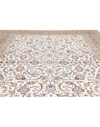 Tappeto Kashan Persia bianco grigio 308x430
