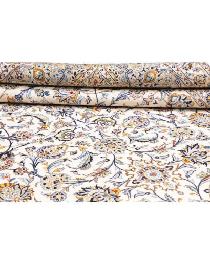 Tappeto Kashan Persia bianco grigio 308x430