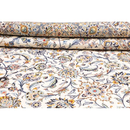 Tappeto Kashan Persia bianco grigio 308x430