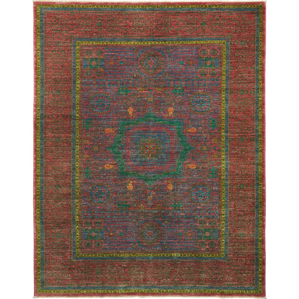 Tappeto Mamlouk Pakistan verde marrone 178x231 Tappeto Mamlouk Pakistan verde marrone 178x231