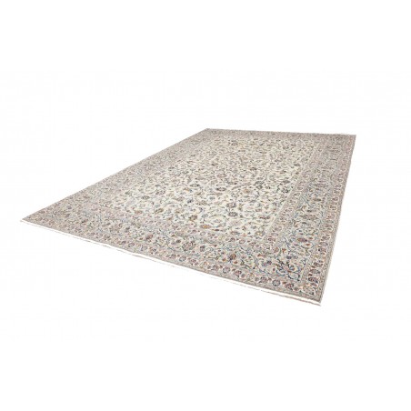 Tappeto Kashan Persia bianco grigio 310x442