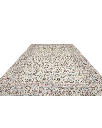 Tappeto Kashan Persia bianco grigio 310x442