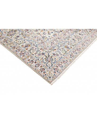 Tappeto Kashan Persia bianco grigio 310x442