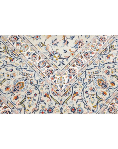 Tappeto Kashan Persia bianco grigio 310x442