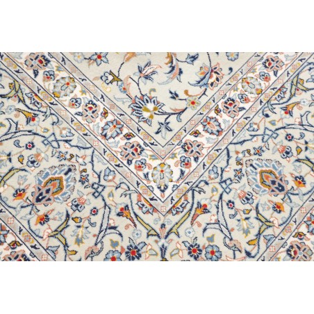 Tappeto Kashan Persia bianco grigio 310x442