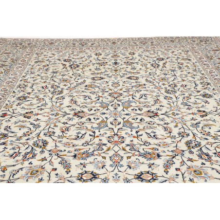 Tappeto Kashan Persia bianco grigio 310x442