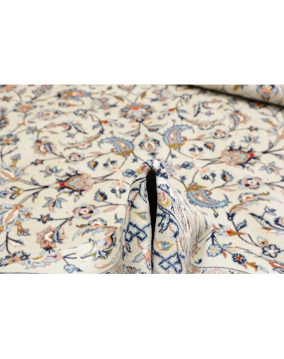 Tappeto Kashan Persia bianco grigio 310x442