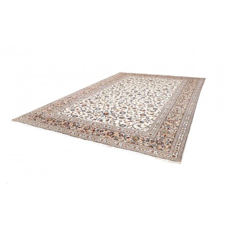 Tappeto Kashan Persia bianco marrone 290x405