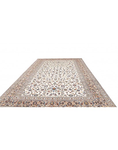 Tappeto Kashan Persia bianco marrone 290x405