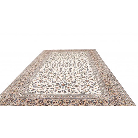 Tappeto Kashan Persia bianco marrone 290x405