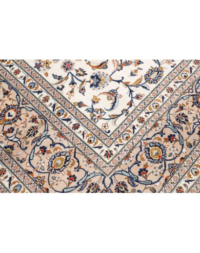 Tappeto Kashan Persia bianco marrone 290x405