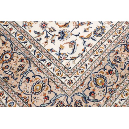 Tappeto Kashan Persia bianco marrone 290x405
