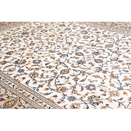 Tappeto Kashan Persia bianco marrone 290x405