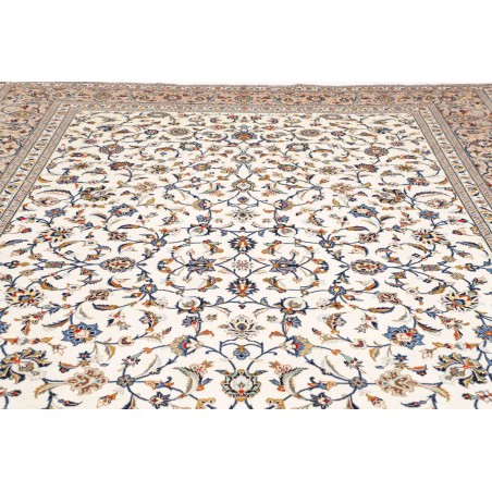 Tappeto Kashan Persia bianco marrone 290x405