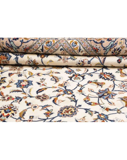 Tappeto Kashan Persia bianco marrone 290x405