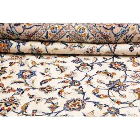Tappeto Kashan Persia bianco marrone 290x405