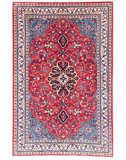 Tappeto Sarough Persia bianco rosso 105x160