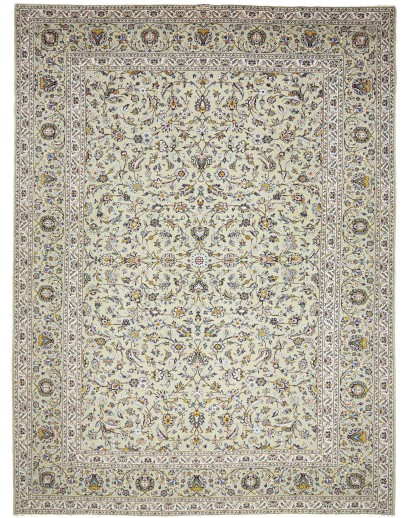Tappeto Kashan Persia beige bianco 310x412