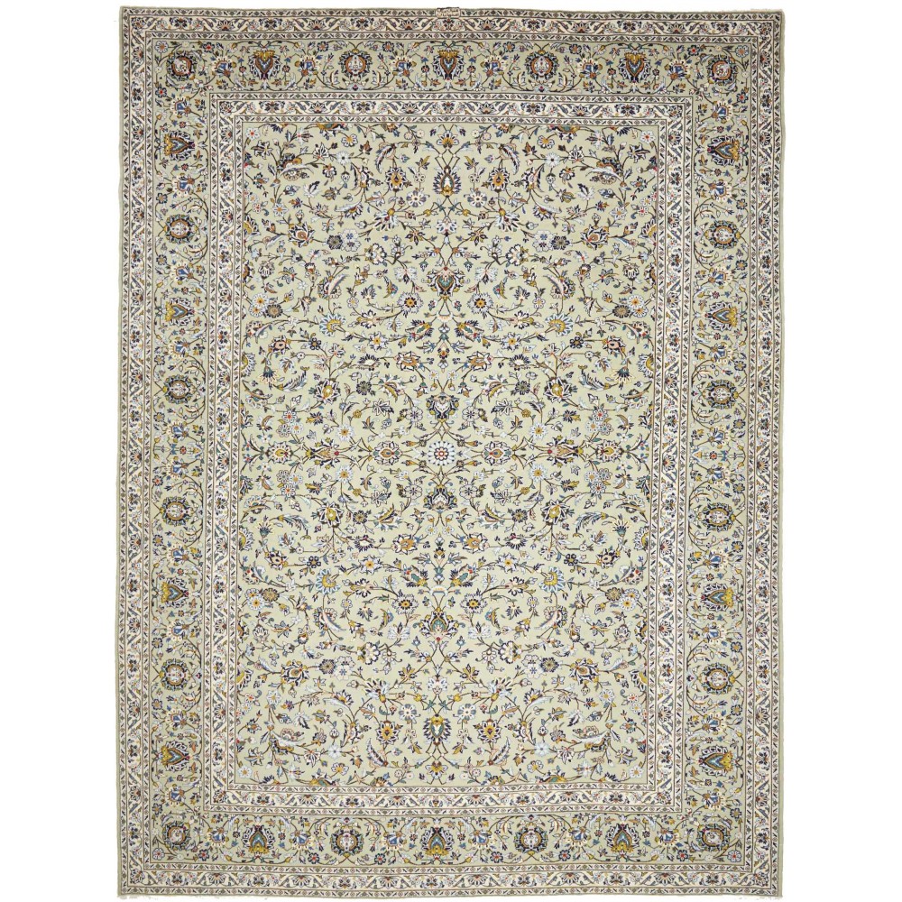 Tappeto Kashan Persia beige bianco 310x412