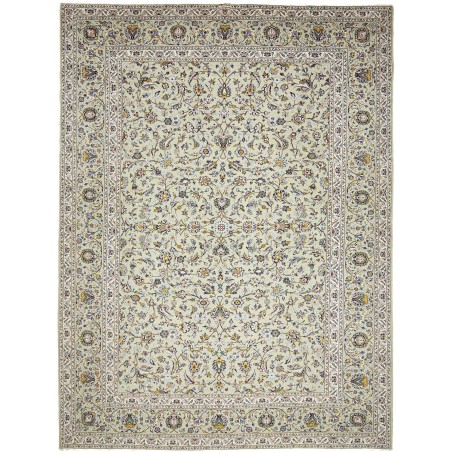 Tappeto Kashan Persia beige bianco 310x412