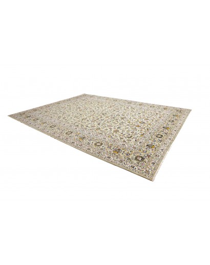 Tappeto Kashan Persia beige bianco 310x412