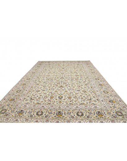 Tappeto Kashan Persia beige bianco 310x412