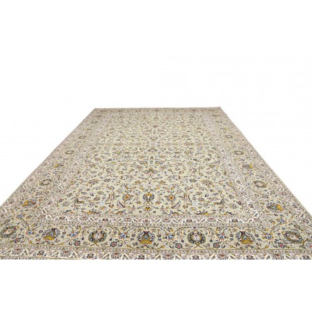 Tappeto Kashan Persia beige bianco 310x412