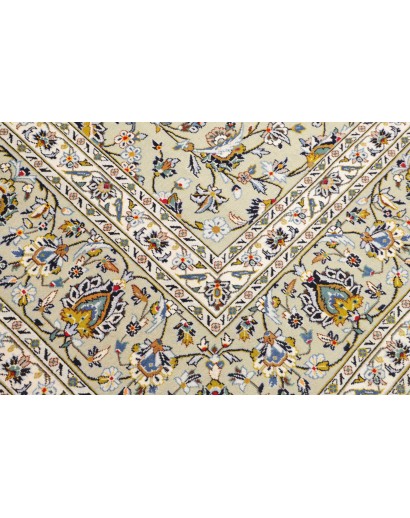 Tappeto Kashan Persia beige bianco 310x412