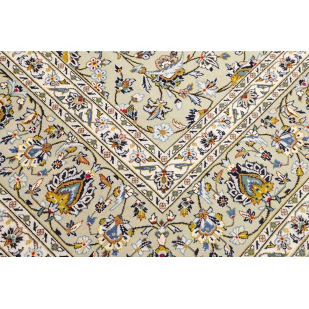 Tappeto Kashan Persia beige bianco 310x412