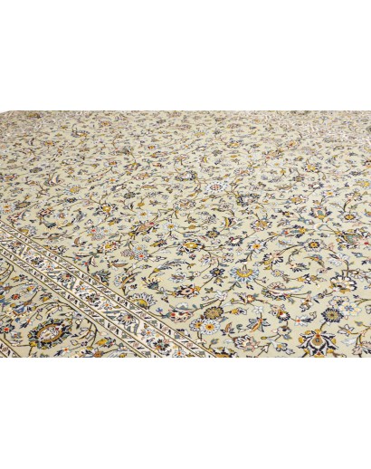 Tappeto Kashan Persia beige bianco 310x412
