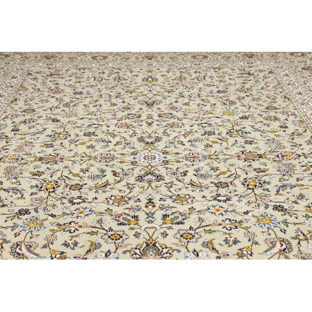Tappeto Kashan Persia beige bianco 310x412