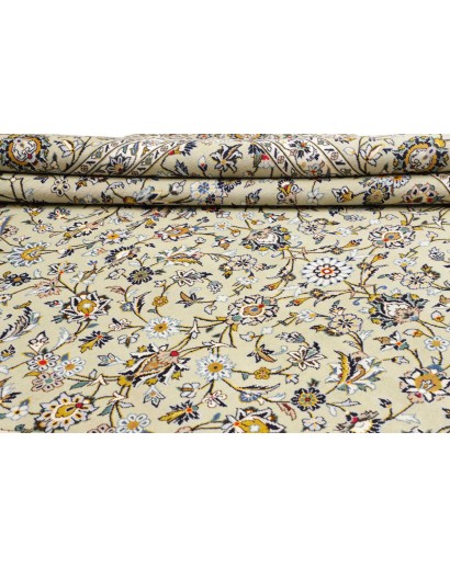 Tappeto Kashan Persia beige bianco 310x412