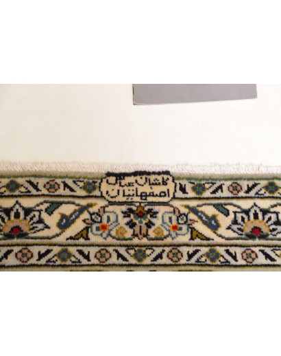 Tappeto Kashan Persia beige bianco 310x412