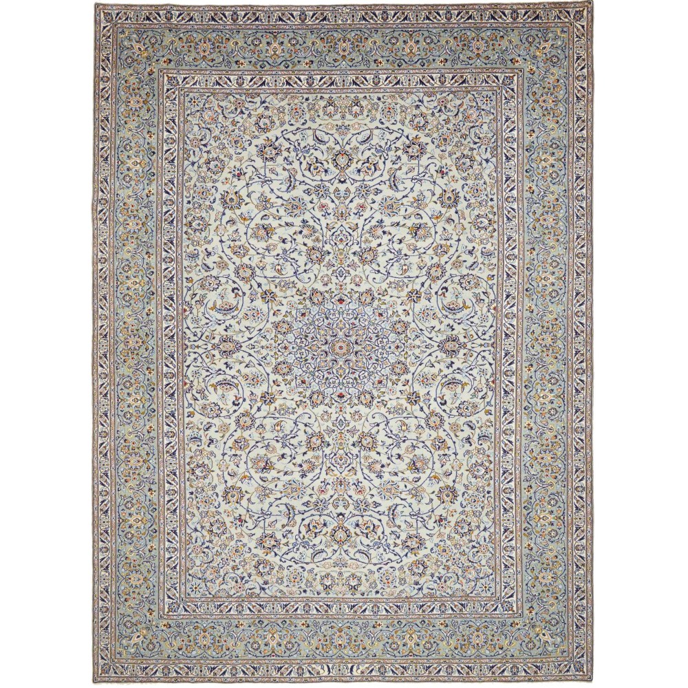 Tappeto Kashan Persia beige azzurro 300x410
