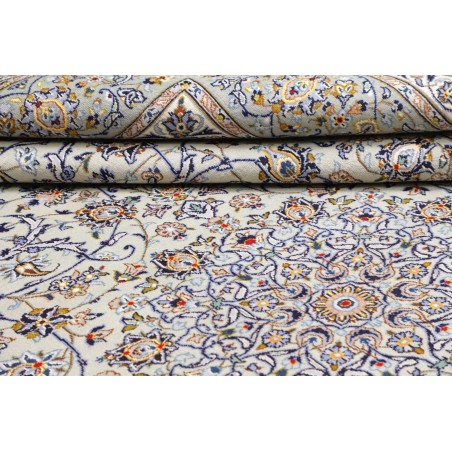 Tappeto Kashan Persia beige azzurro 300x410