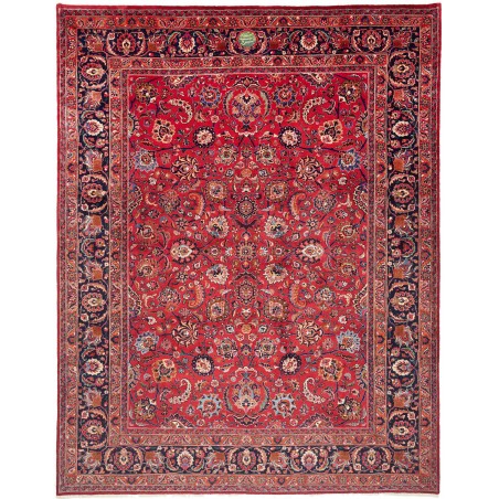 Tappeto Mashad Persia rosso giallo 303x383