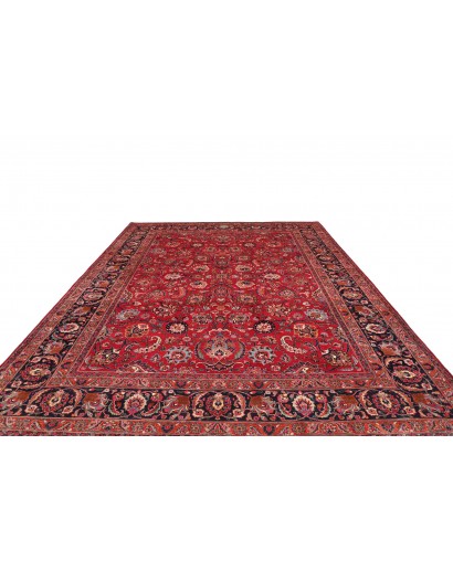 Tappeto Mashad Persia rosso giallo 303x383