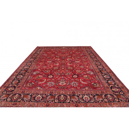 Tappeto Mashad Persia rosso giallo 303x383