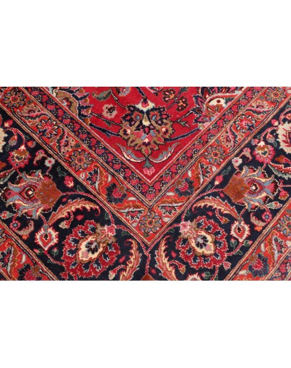 Tappeto Mashad Persia rosso giallo 303x383