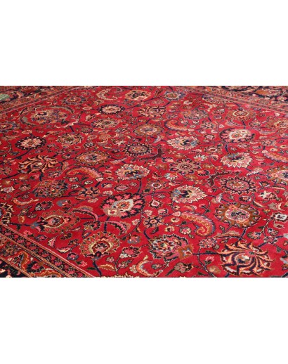 Tappeto Mashad Persia rosso giallo 303x383