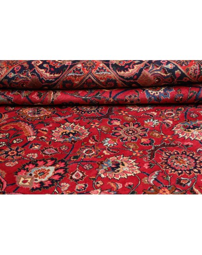 Tappeto Mashad Persia rosso giallo 303x383