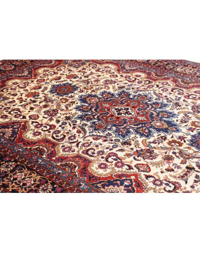 Tappeto Mashad Persia azzurro grigio 247x350