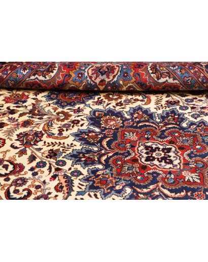 Tappeto Mashad Persia azzurro grigio 247x350