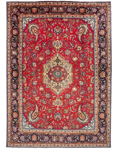 Tappeto Tabriz Persia marrone giallo 253x360