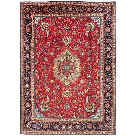 Tappeto Tabriz Persia marrone giallo 253x360